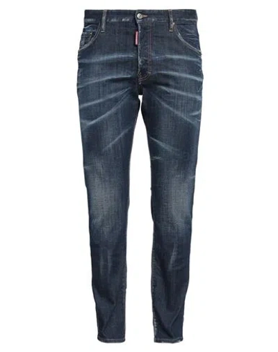 DSQUARED2 DSQUARED2 MAN JEANS BLUE SIZE 36 COTTON, ELASTANE