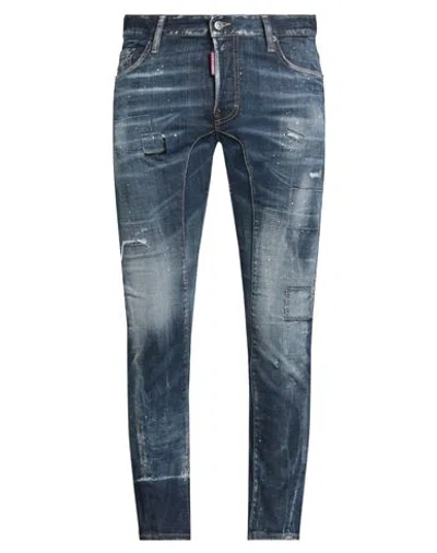 Dsquared2 Man Jeans Blue Size 38 Cotton, Elastane