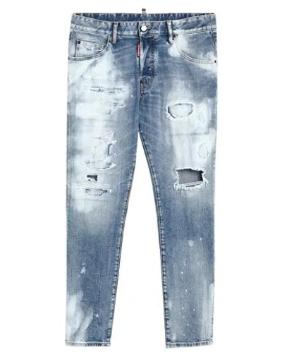 Dsquared2 Man Jeans Blue Size 40 Cotton, Elastane