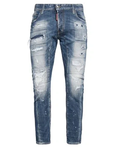 Dsquared2 Man Jeans Blue Size 38 Cotton, Polyester, Elastane