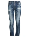 Dsquared2 Man Jeans Blue Size 38 Cotton, Polyester, Elastane In Blue