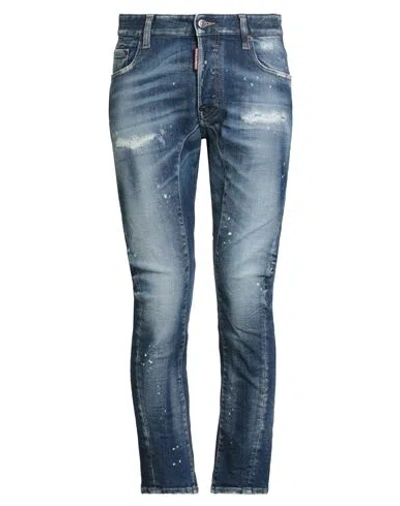 Dsquared2 Man Jeans Blue Size 38 Cotton, Polyester, Elastane