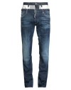Dsquared2 Man Jeans Blue Size 38 Cotton, Polyester, Elastane In Blue