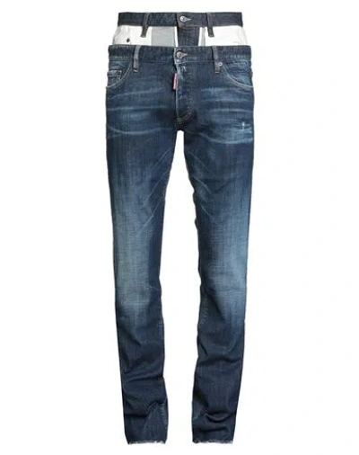 Dsquared2 Man Jeans Blue Size 38 Cotton, Polyester, Elastane