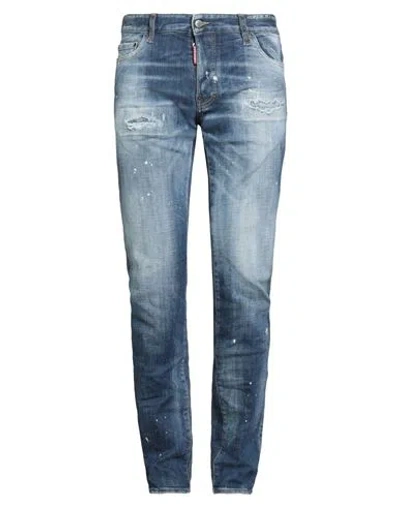 Dsquared2 Man Jeans Blue Size 38 Cotton, Polyester, Elastane