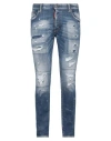 Dsquared2 Tidy Biker Mid-rise Ripped Slim-fit Jeans In Blue