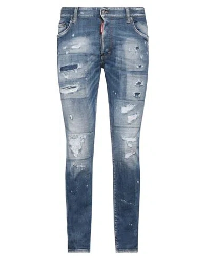 Dsquared2 Man Jeans Blue Size 40 Cotton, Polyester, Elastane