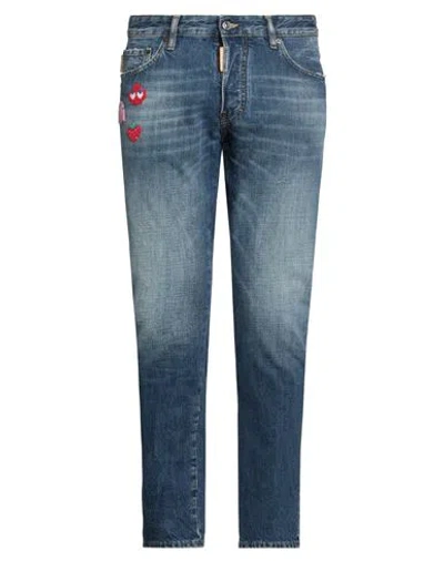 Dsquared2 Man Jeans Blue Size 34 Cotton