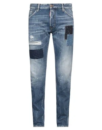 Dsquared2 Man Jeans Blue Size 38 Cotton