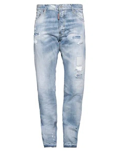 Dsquared2 Man Jeans Blue Size 40 Cotton