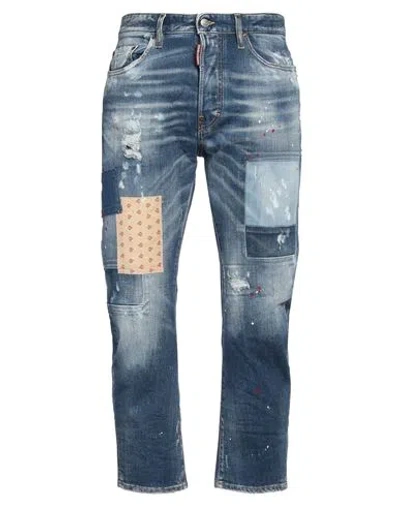 Dsquared2 Man Jeans Blue Size 40 Cotton, Elastane