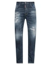 Dsquared2 Man Jeans Blue Size 34 Cotton, Elastane In Blue
