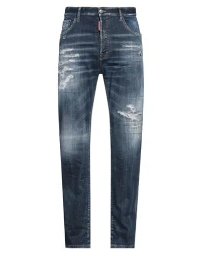 DSQUARED2 DSQUARED2 MAN JEANS BLUE SIZE 40 COTTON, ELASTANE
