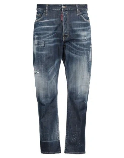 Dsquared2 Man Jeans Blue Size 40 Cotton, Elastane
