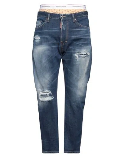 Dsquared2 Man Jeans Blue Size 40 Cotton, Elastane