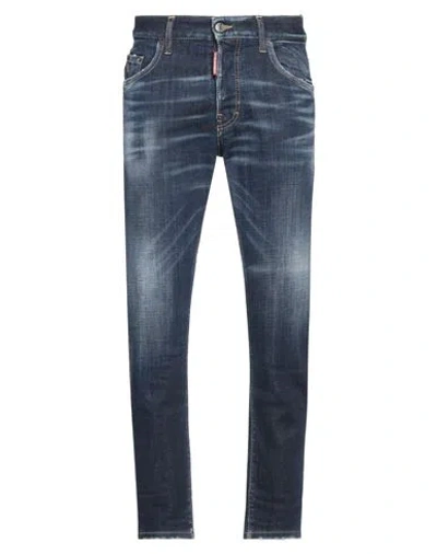 DSQUARED2 DSQUARED2 MAN JEANS BLUE SIZE 40 COTTON, ELASTANE