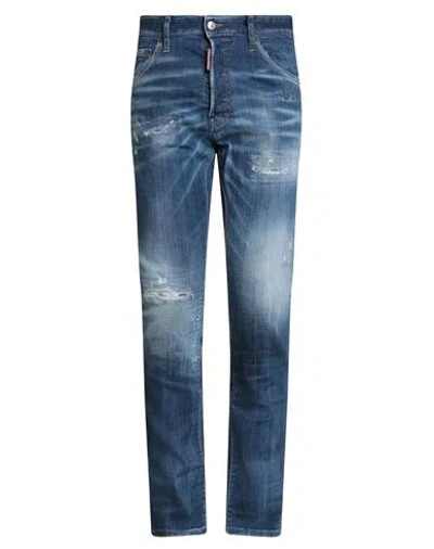 Dsquared2 Man Jeans Blue Size 40 Cotton, Elastane