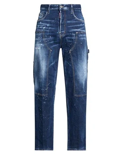 Dsquared2 Man Jeans Blue Size 40 Cotton, Elastane
