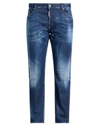 Dsquared2 Man Jeans Blue Size 40 Cotton, Elastane