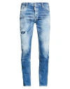Dsquared2 Man Jeans Blue Size 40 Cotton, Elastane In Blue