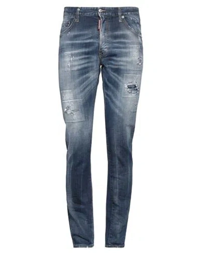 Dsquared2 Man Jeans Blue Size 40 Cotton, Elastane, Aluminum