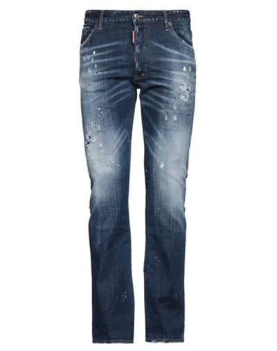 Dsquared2 Man Jeans Blue Size 38 Cotton, Elastane
