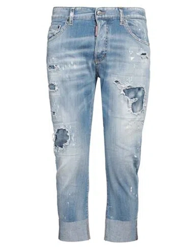 Dsquared2 Man Jeans Blue Size 38 Cotton, Elastane