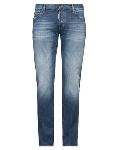 Dsquared2 Man Jeans Blue Size 38 Cotton, Elastane