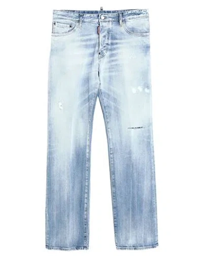 Dsquared2 Man Jeans Blue Size 40 Cotton, Elastane