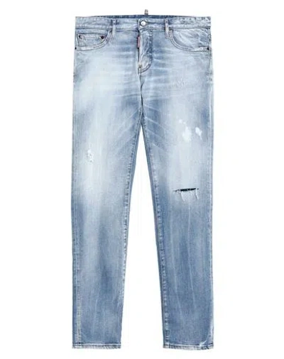 Dsquared2 Man Jeans Blue Size 40 Cotton, Elastane