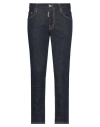 Dsquared2 Blue Jeans With Contrast Stitching And Logo Patch On The Back In Denim Man In Blue