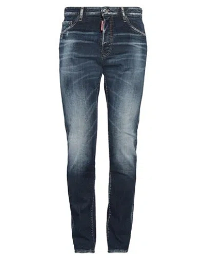 Dsquared2 Man Jeans Blue Size 36 Cotton, Elastane