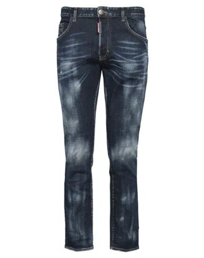 Dsquared2 Man Jeans Blue Size 34 Cotton, Elastane