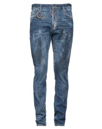Dsquared2 Man Jeans Blue Size 40 Cotton, Elastane