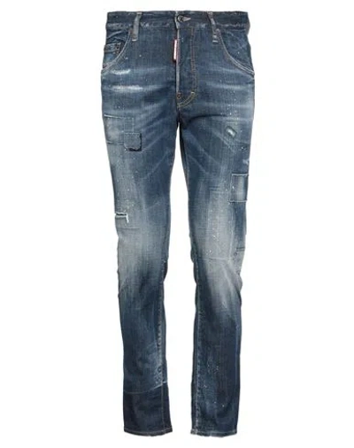 Dsquared2 Man Jeans Blue Size 40 Cotton, Elastane