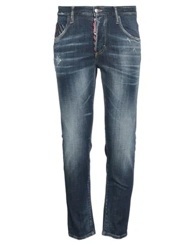 Dsquared2 Man Jeans Blue Size 40 Cotton, Elastane