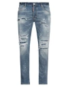 Dsquared2 Man Jeans Blue Size 40 Cotton, Elastomultiester, Elastane In Blue