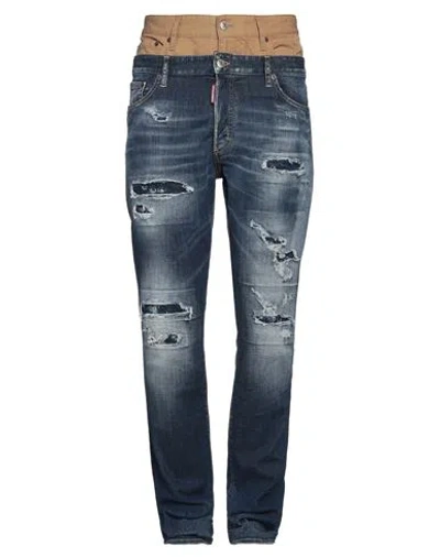 Dsquared2 Man Jeans Blue Size 34 Cotton, Elastomultiester, Elastane