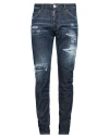 Dsquared2 Man Jeans Blue Size 38 Cotton, Elastomultiester, Elastane In Blue