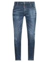 Dsquared2 Man Jeans Blue Size 40 Cotton, Polyester, Elastane In Blue