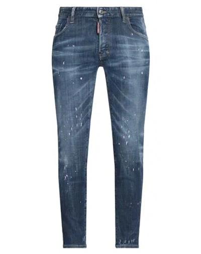 Dsquared2 Man Jeans Blue Size 40 Cotton, Polyester, Elastane
