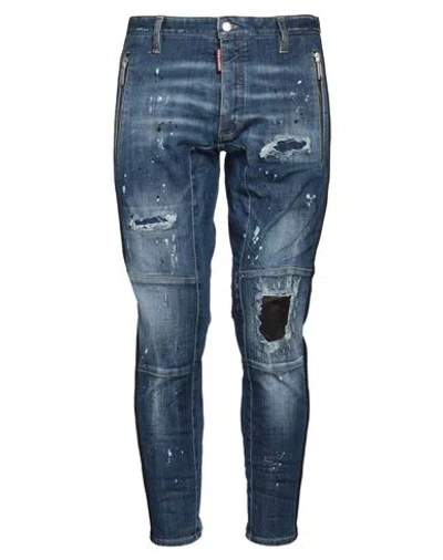 Dsquared2 Man Jeans Blue Size 38 Cotton, Polyester, Elastane