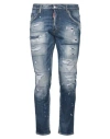 Dsquared2 Tidy Biker Mid-rise Ripped Slim-fit Jeans In Blue