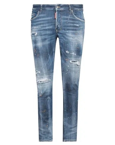 Dsquared2 Man Jeans Blue Size 40 Cotton, Polyester, Elastane