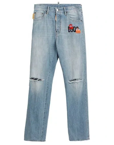 Dsquared2 Straight Leg Jeans In Lavado Claro