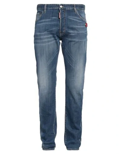 Dsquared2 Man Jeans Blue Size 36 Cotton, Elastane