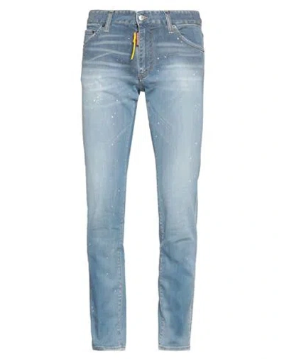 Dsquared2 Man Jeans Blue Size 40 Cotton, Elastomultiester, Elastane