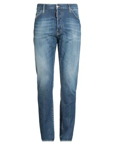 Dsquared2 Man Jeans Blue Size 42 Cotton, Polyester, Elastane