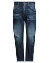 Dsquared2 Man Jeans Blue Size 42 Cotton, Polyester, Elastane In Blue
