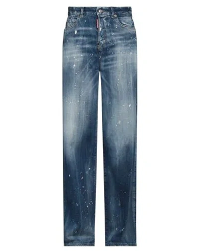 Dsquared2 Woman Jeans Blue Size 10 Cotton, Elastane